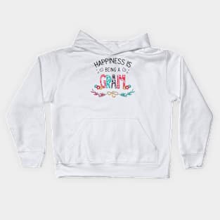 Happiness Is Being A Gram Wildflowers Valentines Mothers Day Kids Hoodie